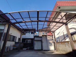 御殿場市カーポート屋根の張り替え工事