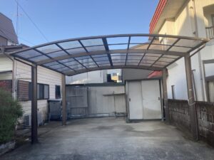御殿場市カーポート屋根の張り替え工事
