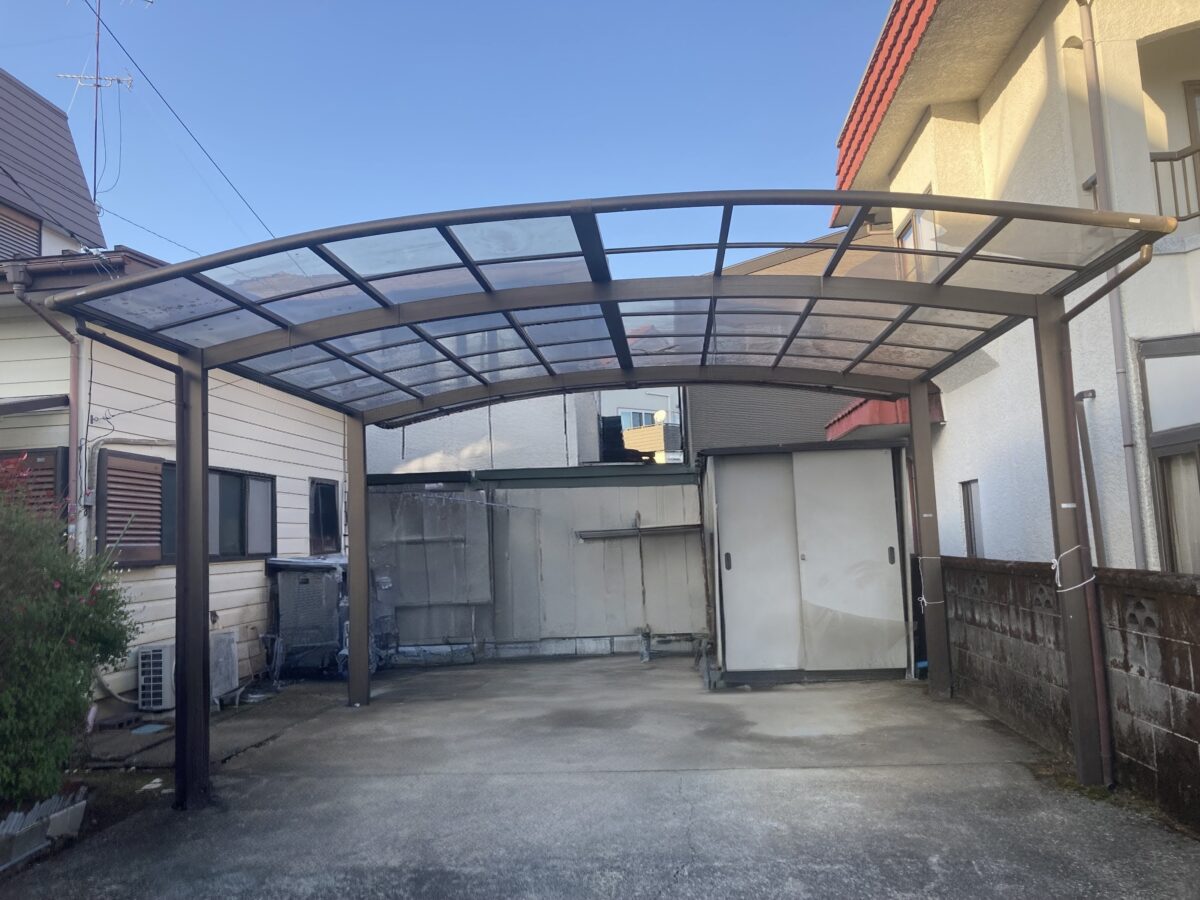 御殿場市カーポート屋根の張り替え工事